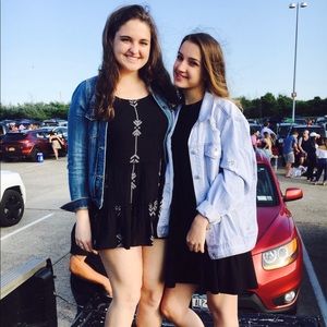 Black Flowy Dress w/ Arrows